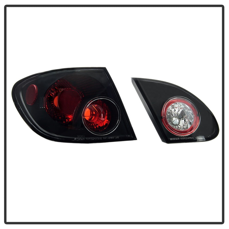 Spyder Toyota Corolla 03-08 Euro Style Tail Lights Black ALT-YD-TC03-BK - eliteracefab.com