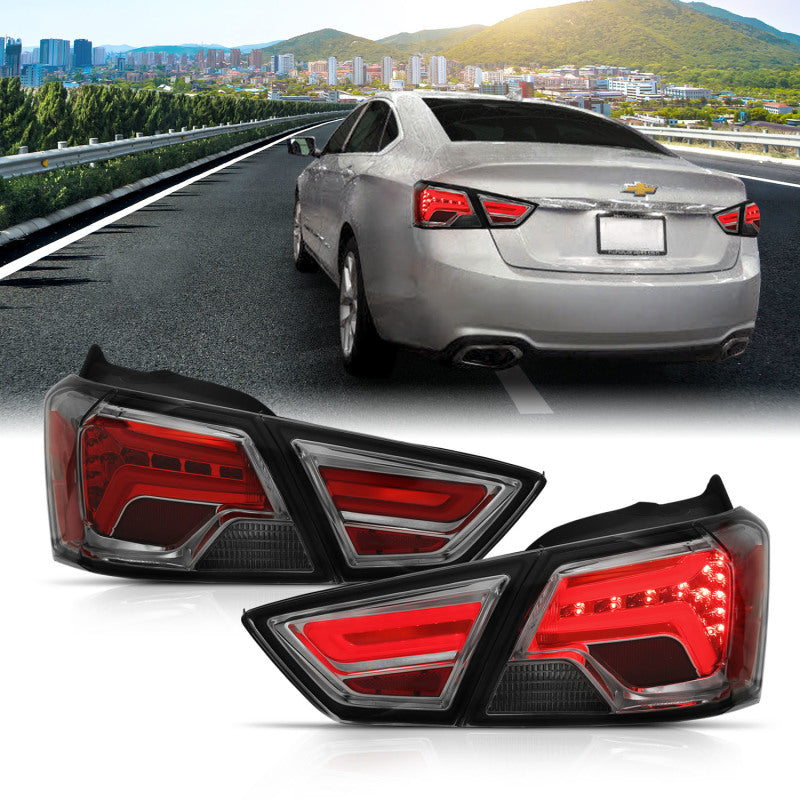 ANZO 14-18 Chevrolet Impala LED Taillights Smoke - eliteracefab.com