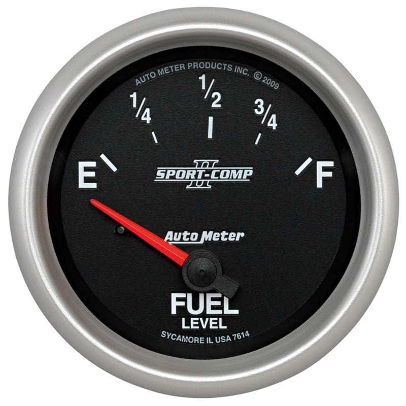 Autometer Sport-Comp II 2-5/8in Short Sweep Electronic 0-90ohms Fuel Level Gauge 7614