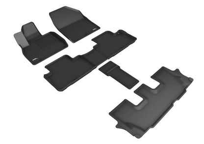 3D Maxpider 20-24 Kia Telluride 7-Seat Kagu Black R1 R2 R3 3D MAXpider