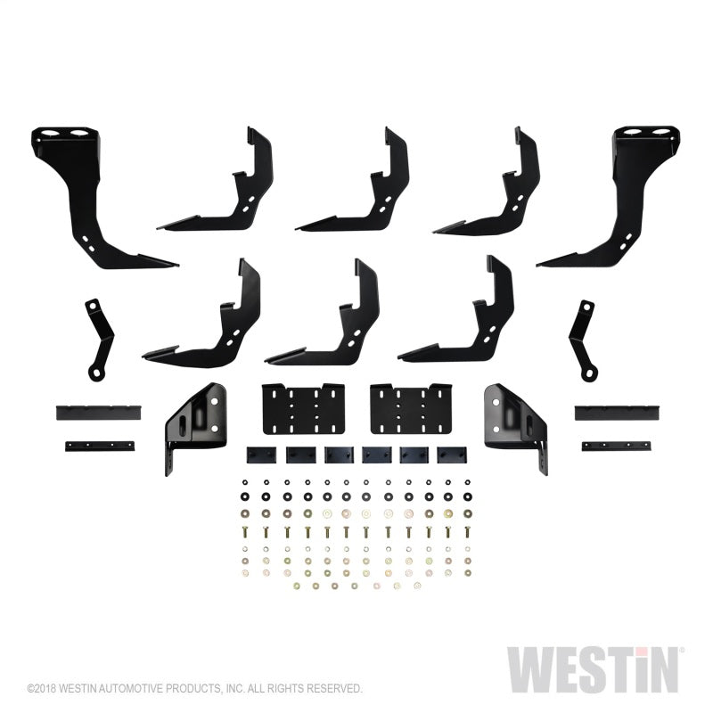 Westin 2019 Chevrolet Silverado/Sierra 1500 Crew Cab (5.5ft) R5 Modular Nerf Step Bars - Black - eliteracefab.com