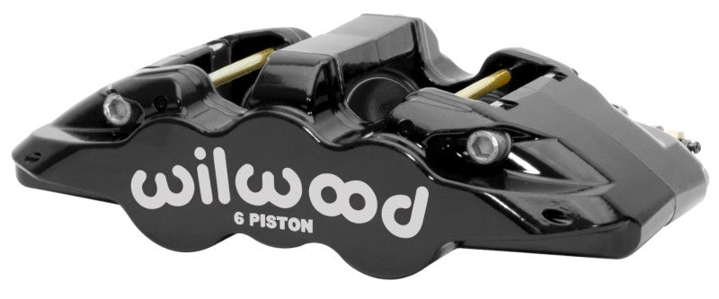 Wilwood Caliper - Aero6-DS Forged Six-Piston Caliper - 6.52in Piston 1.25in Rotor - Black Wilwood