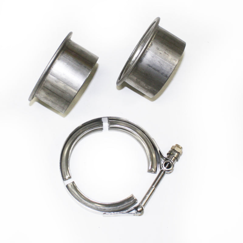 JBA 2.5in Stainless Steel V-Band Clamp & Flanges JBA