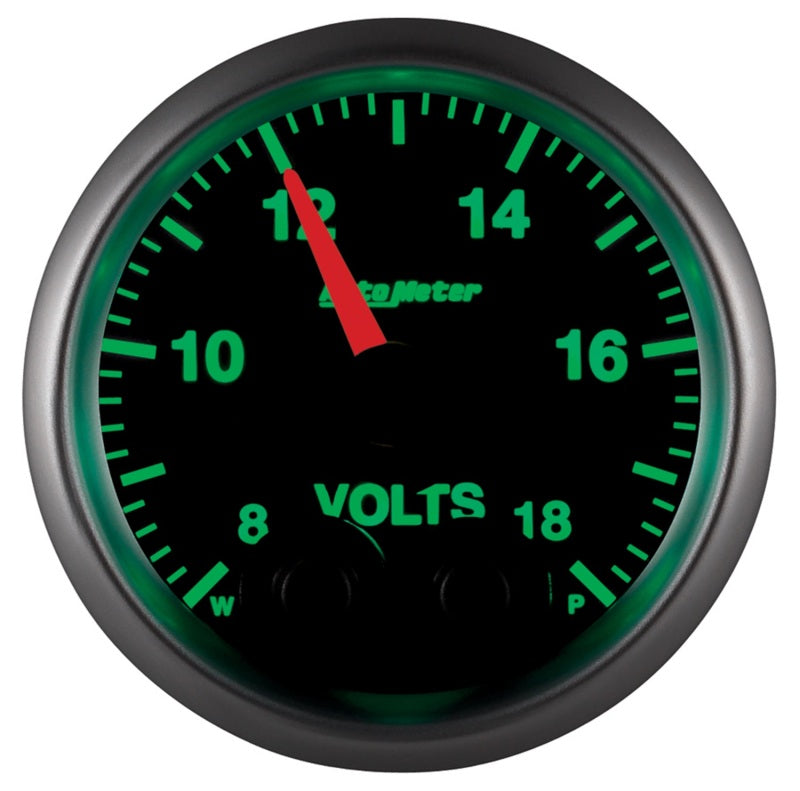 Autometer Elite 52.4mm Peak & Warn w/ Electronic Control 8-18 Volt Voltmeter 5683