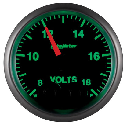 Autometer Elite 52.4mm Peak & Warn w/ Electronic Control 8-18 Volt Voltmeter 5683