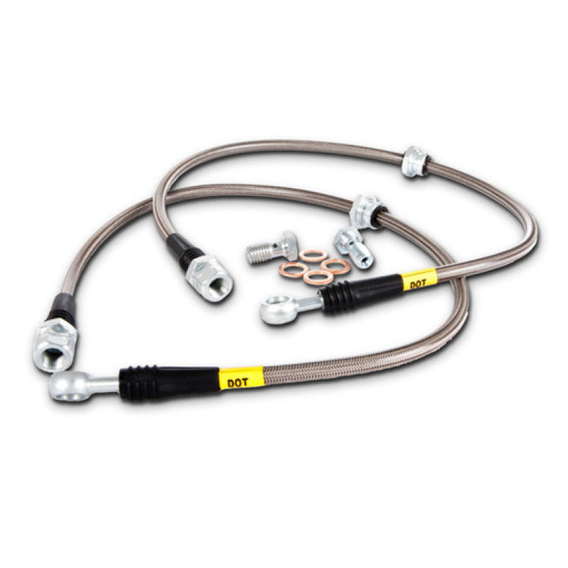 STOPTECH 00-05 MITSUBISHI ECLIPSE / 01-05 DODGE STRATUS STAINLESS STEEL FRONT BRAKE LINES, 950.46001 - eliteracefab.com