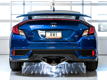 AWE Tuning 17+ Honda Civic SI 1.5L / Type R 2.0L Turbo Triple-to-Dual Tip Conversion Kit - eliteracefab.com