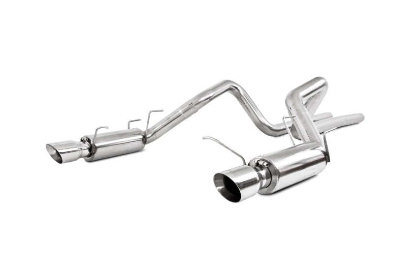 MBRP 11-14 Ford Mustang GT 5.0L Dual Split Rear Race Version T409 3in Cat Back Exhaust System - eliteracefab.com