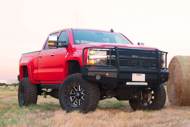 Road Armor 15-19 Chevy 2500 Vaquero Front Bumper Full Guard - Tex Blk Road Armor