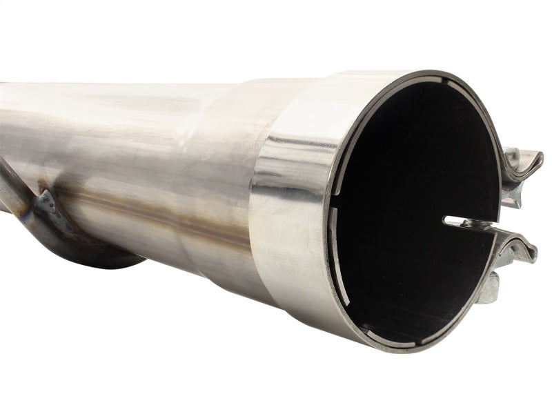 aFe MACHForce XP Exhaust 3in-3.5in SS Single Side Ext CB w/ Polish Tip 99-04 Ford F-250 V8 5.4L/6.8L - eliteracefab.com