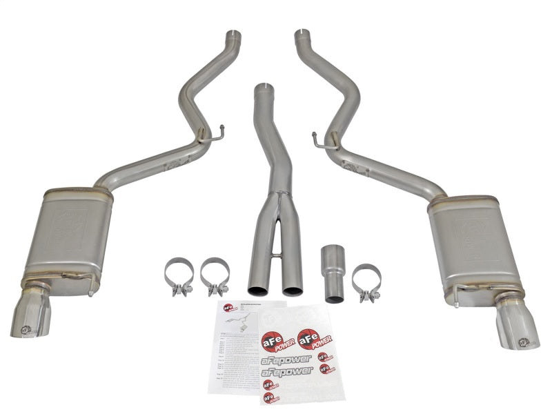 aFe MACHForce XP Exhausts Cat-Back SS-304 EXH w/ Polished Tips 15-16 Ford Mustang EcoBoost 2.3L (t) aFe