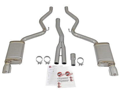 aFe MACHForce XP Exhausts Cat-Back SS-304 EXH w/ Polished Tips 15-16 Ford Mustang EcoBoost 2.3L (t) aFe