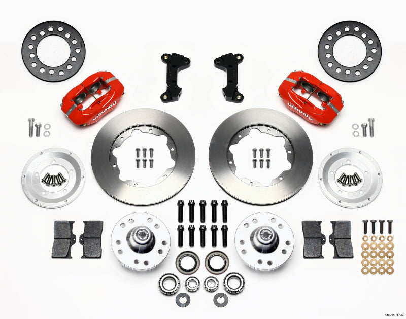 Wilwood Forged Dynalite Front Kit 11.00in Red 74-80 Pinto/Mustang II Disc Spindle only Wilwood