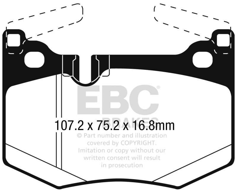 EBC 15-17 Lexus RC F / 16-18 Lexus GS F Yellowstuff Rear Brake Pads - eliteracefab.com