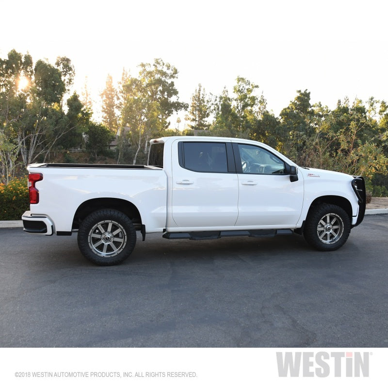 Westin 2019 Chevrolet Silverado/Sierra 1500 Crew Cab Xtreme Nerf Step Bars - Textured Black - eliteracefab.com