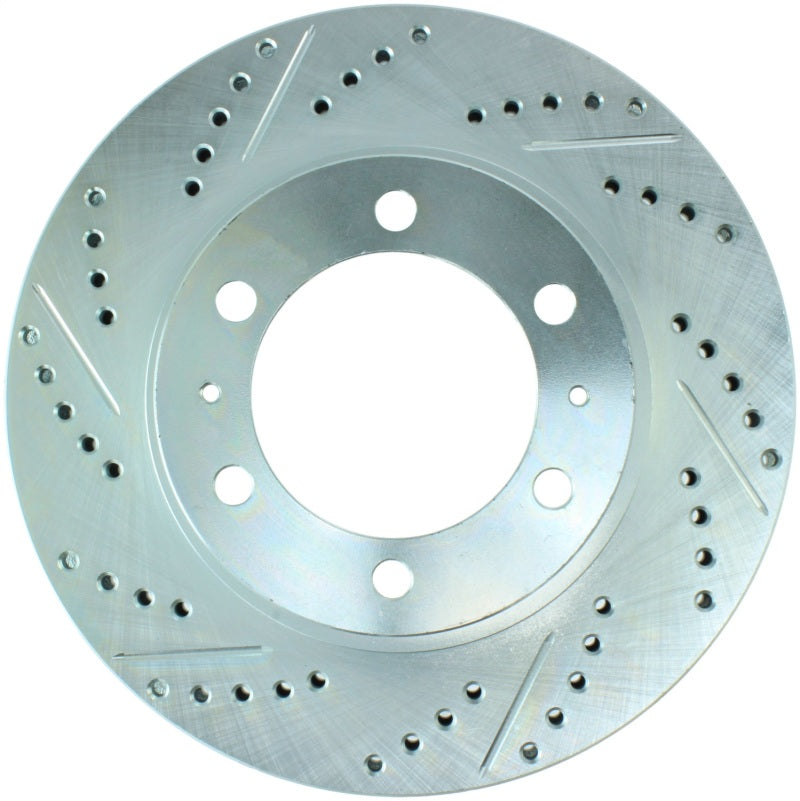 StopTech Select Sport 12-14 Toyota FJ Cruiser SportStop Slotted & Drilled Front Right Rotor - eliteracefab.com