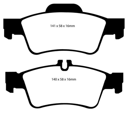 EBC 04-06 Mercedes-Benz CL500 5.0 Yellowstuff Rear Brake Pads - eliteracefab.com