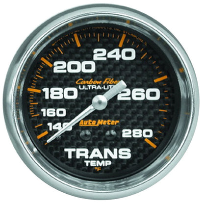 Autometer Ultra-Lite Carbon Fiber 2-5/8in Transmission Temp 140-280 Deg F 4851