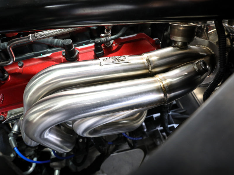 aFe Twisted 304SS Header 2020 Chevy Corvette (C8) 6.2L V8 - Brushed - eliteracefab.com