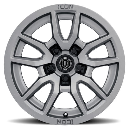 ICON Vector 5 17x8.5 5x5 -6mm Offset 4.5in BS 71.5mm Bore Titanium Wheel