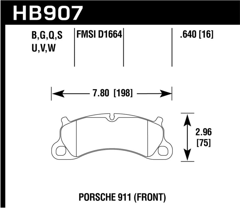 Hawk Performance HP+ Front Brake Pads - HB907N.640 Hawk Performance