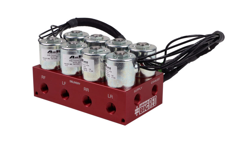 Ridetech RidePro E5 Air Ride Control System 5 Gal Dual Compressor High Flow Big Red 3/8in Valves