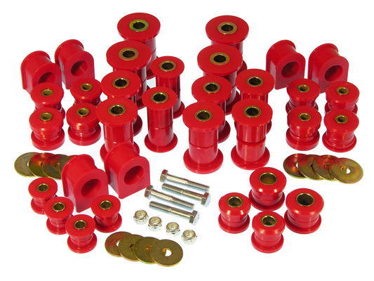 Prothane Total Vehicle Suspension Bushing Kit for 1999–2004 Ford Full-Size Truck 4WD F250, Red – 6-2037