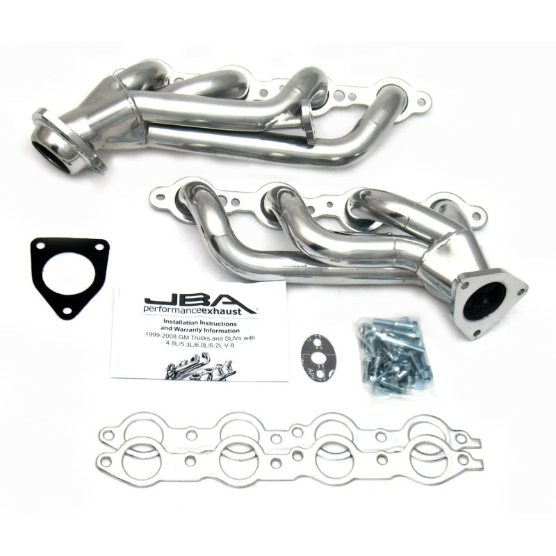 JBA 99-01 GM Truck 4.8L/5.3L LS w/o A.I.R. w/EGR 1-5/8in Primary Silver Ctd Cat4Ward Header JBA