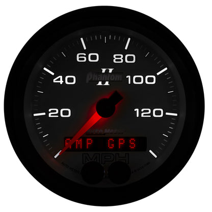Autometer Phantom II 3-3/8in 0-140MPH In-Dash Electronic GPS Programmable Speedometer 7580