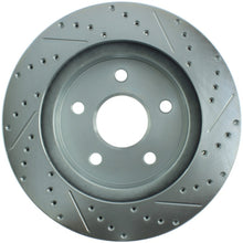 Load image into Gallery viewer, StopTech Select Sport 04-09 Dodge Durango / 02-05 Ram 1500 Slotted and Drilled Right Front Rotor - eliteracefab.com