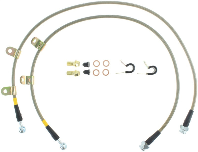 STOPTECH 07-08 INFINITI G35 / 09 G37 / 09 NISSAN 370Z FRONT STAINLESS STEEL BRAKE LINES, 950.42012 - eliteracefab.com