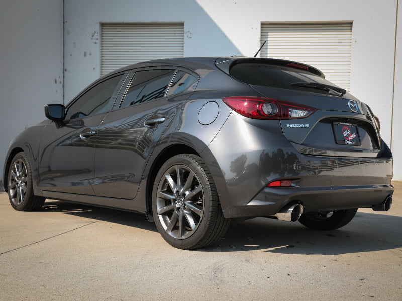 aFe Takeda 2-1/2in 304 SS Axle-Back Exhaust w/ Polished Tips 14-18 Mazda 3 L4 2.0L/2.5L - eliteracefab.com