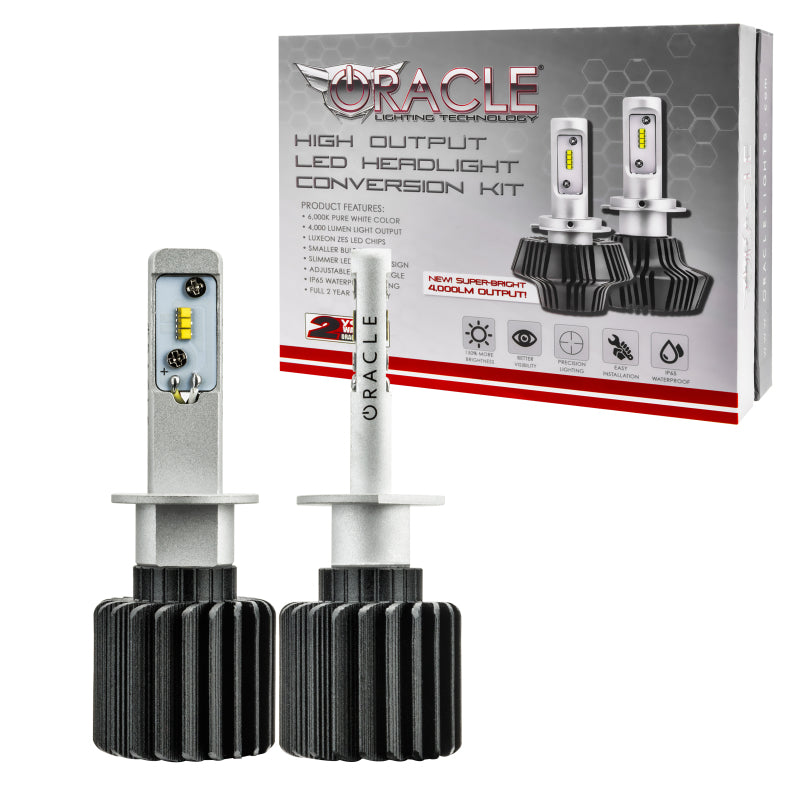 Oracle H1 4000 Lumen LED Headlight Bulbs (Pair) - 6000K - eliteracefab.com