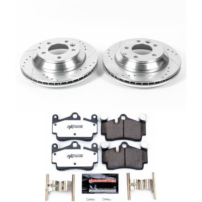 Power Stop 07-15 Audi Q7 Rear Z26 Street Warrior Brake Kit PowerStop