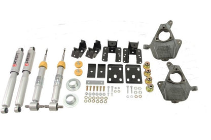 Belltech LOWERING KIT 14 Chev/GM Silverado/Sierra All Cabs 2WD 3in to 4in Front/7in Rear with Shocks - eliteracefab.com