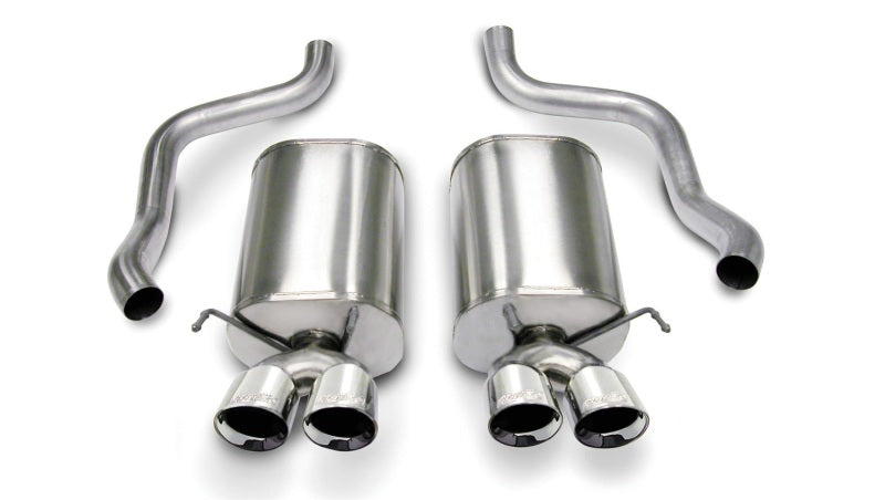 Corsa 05-08 Chevrolet Corvette C6 6.0L V8 Polished Sport Axle-Back Exhaust - eliteracefab.com