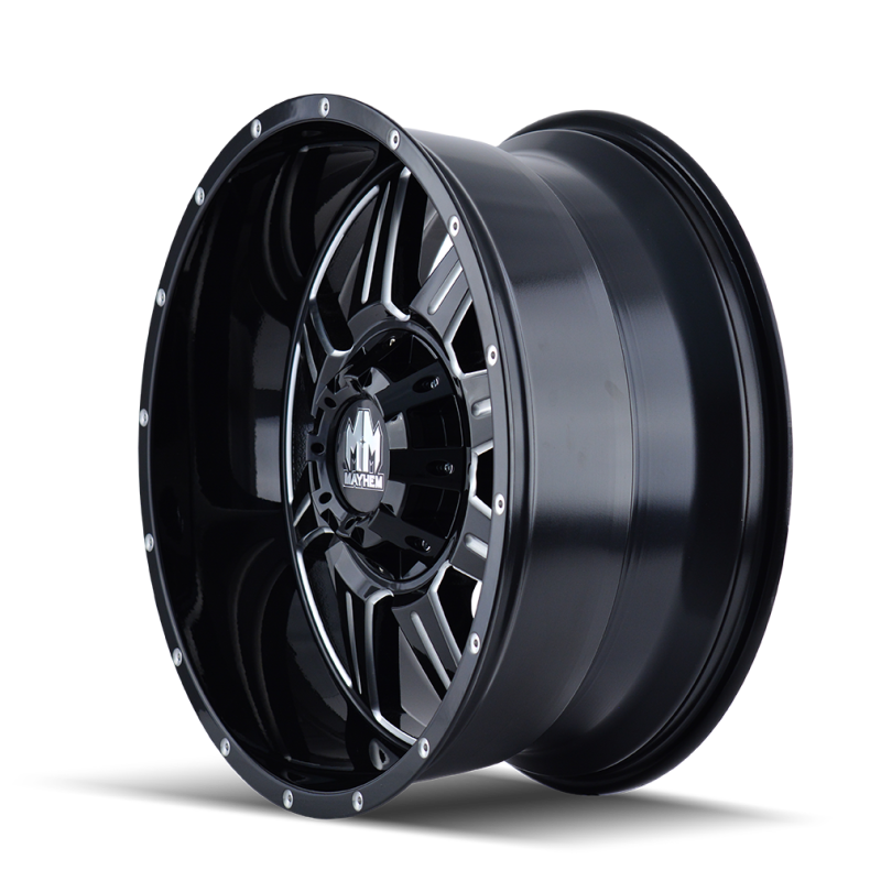 Mayhem 8100 Monstir 22x10 / 6x135 BP / -19mm Offset / 106mm Hub Black w/ Milled Spokes Wheel Mayhem
