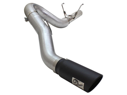 aFe MACHForce XP Exhaust Large Bore 5in DPF-Back Alu. 13-15 Dodge Trucks L6-6.7L (td) *Black Tip - eliteracefab.com