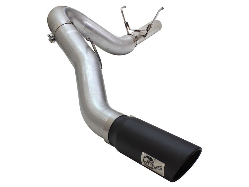 aFe MACHForce XP Exhaust Large Bore 5in DPF-Back SS 13-15 Dodge Trucks L6-6.7L (td) *Black Tip - eliteracefab.com