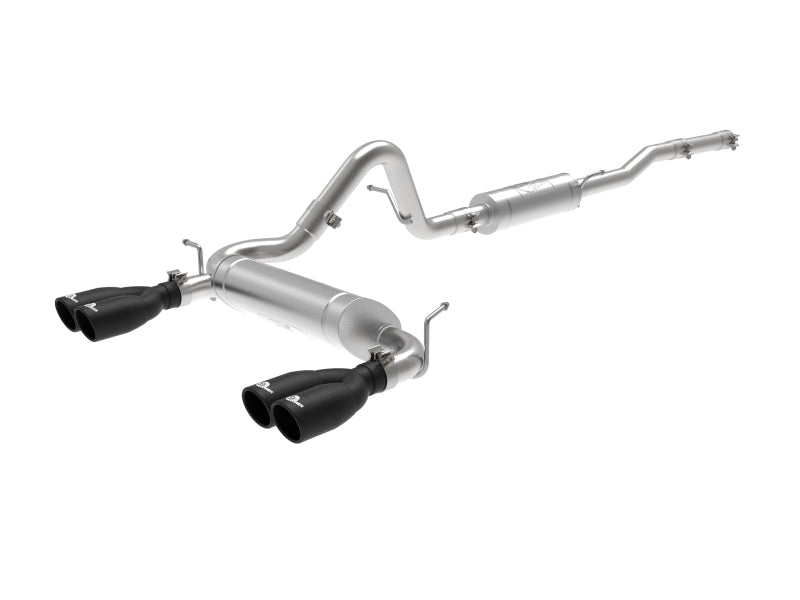 aFe Vulcan Series 2.5in 304SS Cat-Back Exhaust 07-18 Jeep Wrangler (JK) V6-3.6/3.8L w/ Black Tips aFe