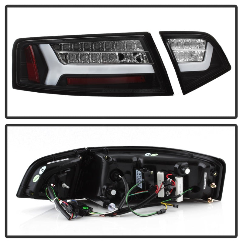 Spyder 09-12 Audi A6 LED Tail Lights - Black (ALT-YD-AA609-LED-BK) - eliteracefab.com