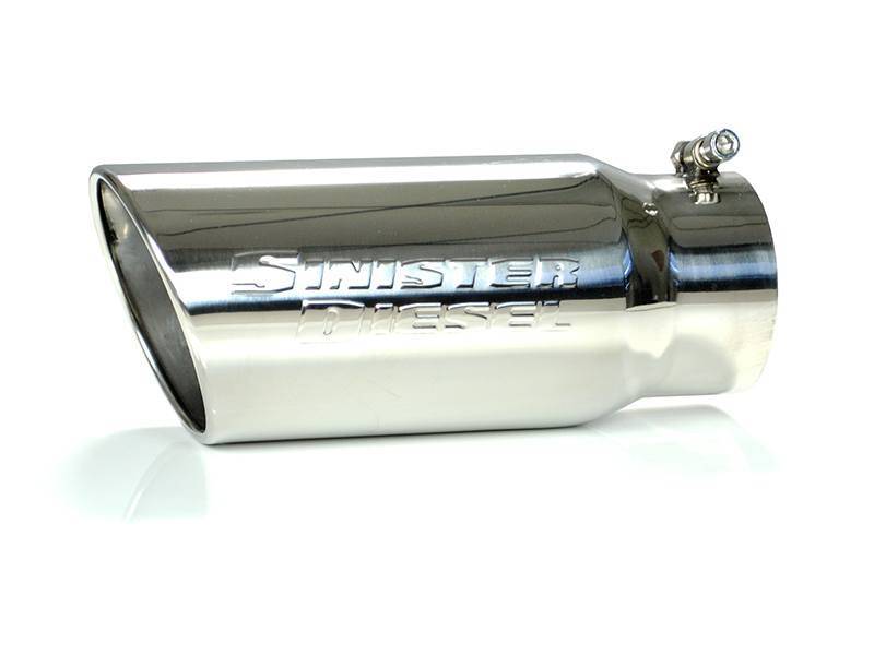 Sinister Diesel Universal Polished 304 Stainless Steel Exhaust Tip (5in to 6in) - eliteracefab.com