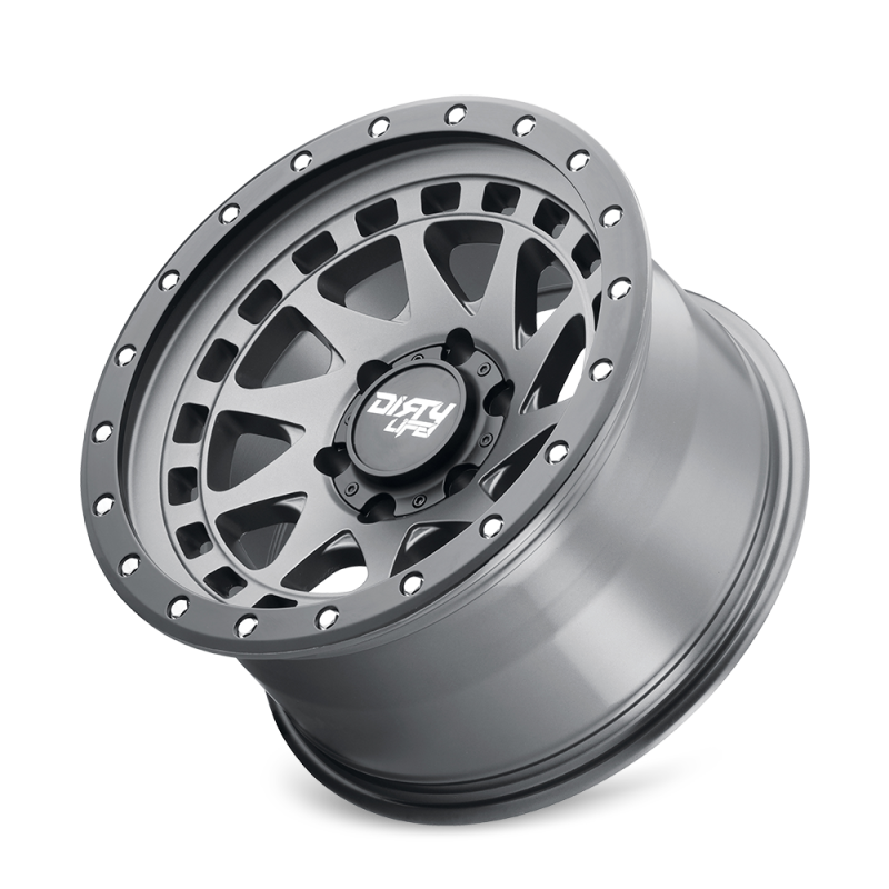 Dirty Life 9311 Enigma Pro 17x9/6x139.7 BP/-12mm Offset/106mm Hub Satin Graphite Wheel - Beadlock