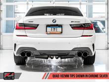 Load image into Gallery viewer, AWE Tuning 2019+ BMW M340i (G20) Non-Resonated Touring Edition Exhaust - Quad Chrome Silver Tips - eliteracefab.com