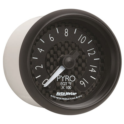 Autometer GT Series 52mm Full Sweep Electronic 0-1600 Deg F EGT/Pyrometer Gauge 8044