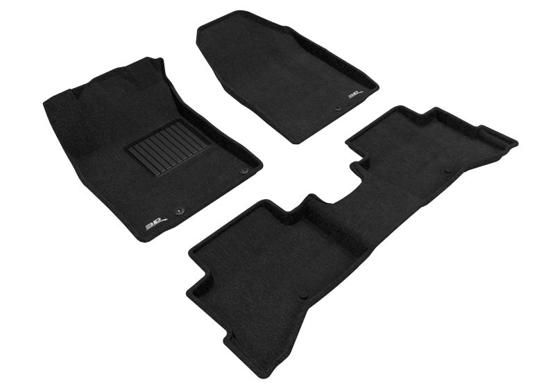 3D Maxpider L1KA04404709 2017-2022 Kia Niro Elegant Floor Mat- Black 1St Row 2Nd Row