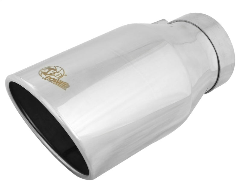 aFe Diesel Exhaust Tip Bolt On Polished 4in Inlet x 6in Outlet x 12in Length aFe