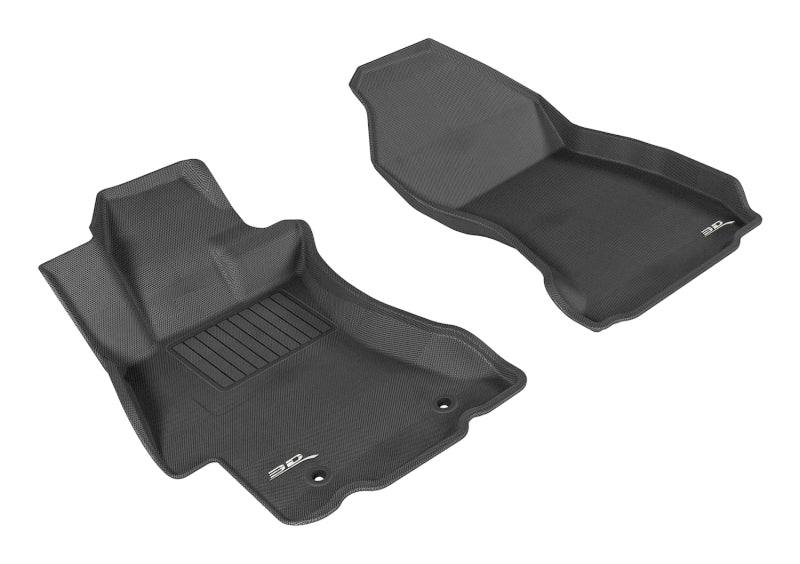 3D MAXpider 2012-2019 Subaru Impreza/XV Crosstrek/WRX/Sti Kagu 1st Row Floormat - Black - eliteracefab.com