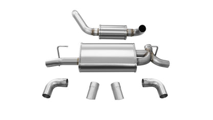 Corsa 18+ Jeep Wrangler JL 2.5in Dual Rear Turn Down Exit Touring Axle-Back Exhaust CORSA Performance