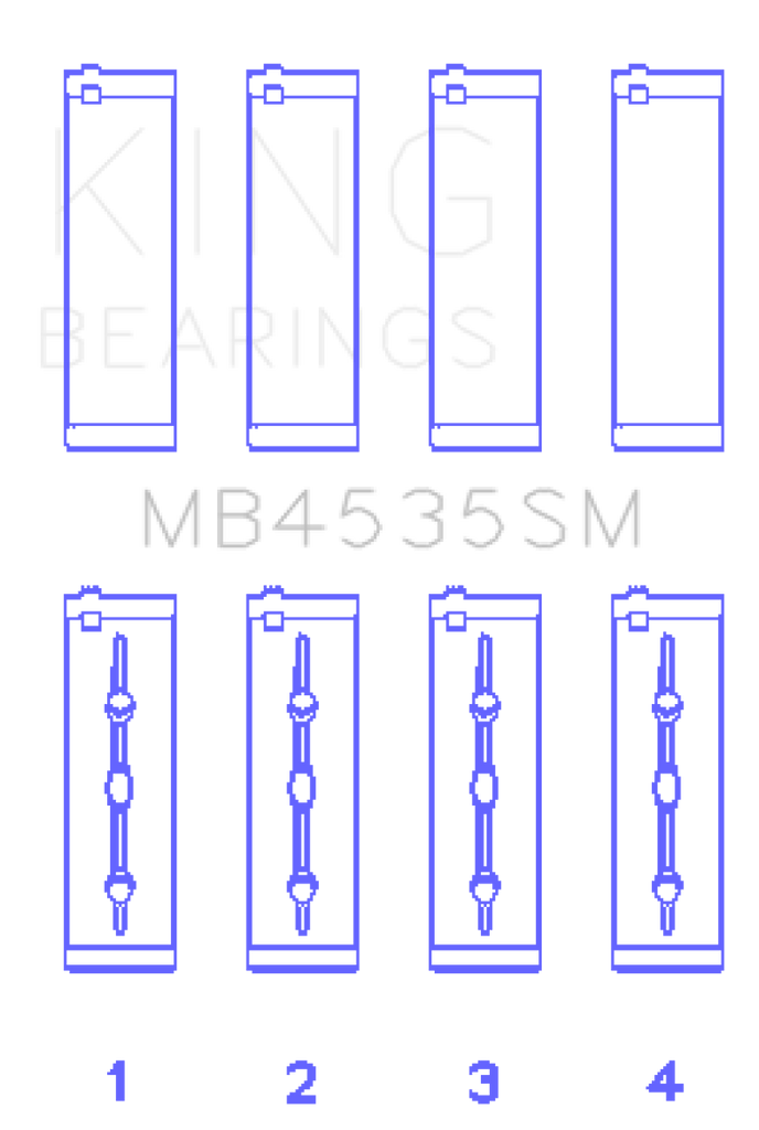 King Mercedes M276 V6 (Size STD) Main Bearing Set